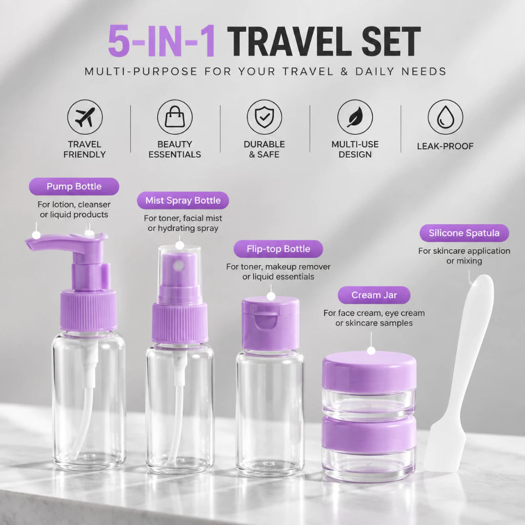 Travel Bottles Set (6Piece)